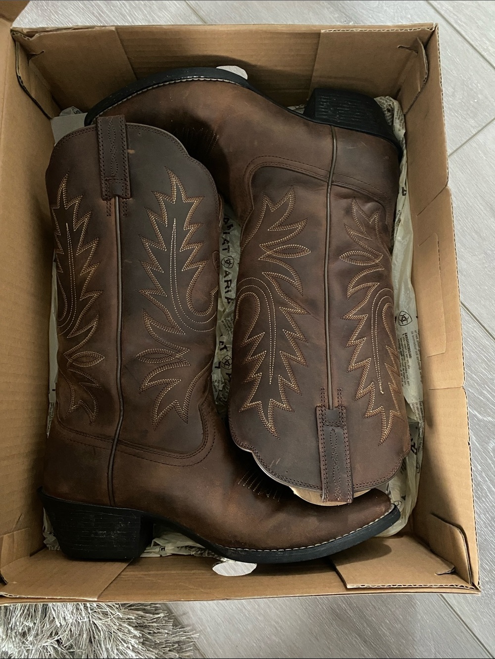 Ariat Distressed Brown Western Cowgirl Boots